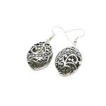 Náušnice kovové oválný ornament