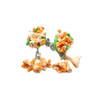 Náušnice květy oranžové