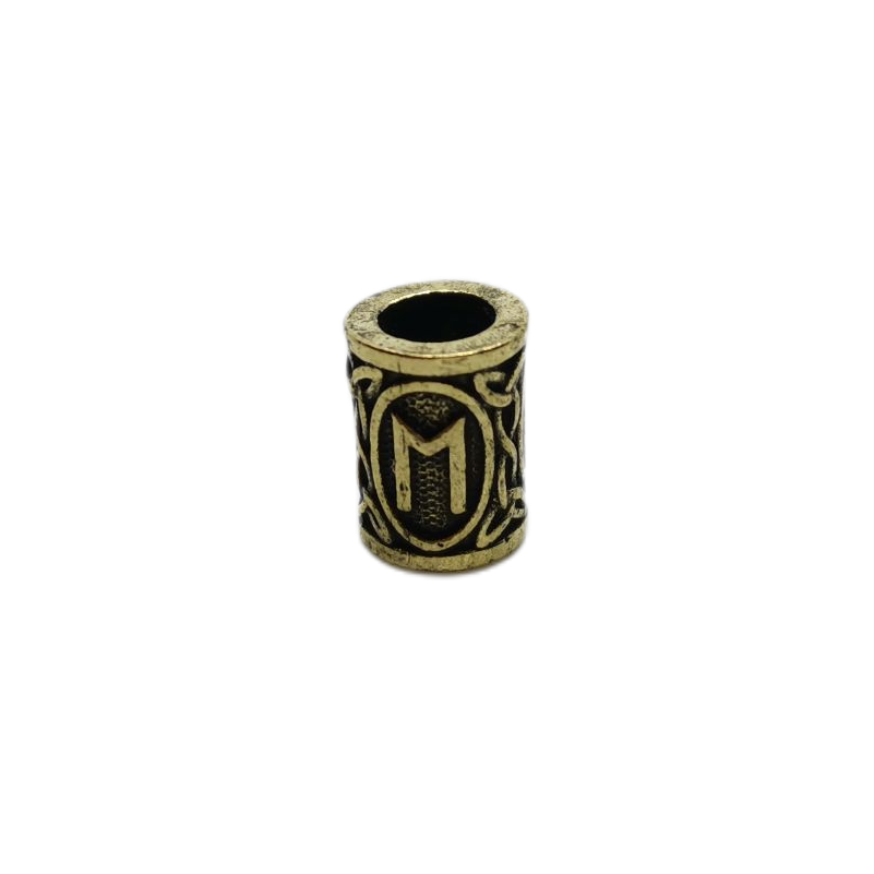 Runový korálek do vousů - Ehwaz mosazný