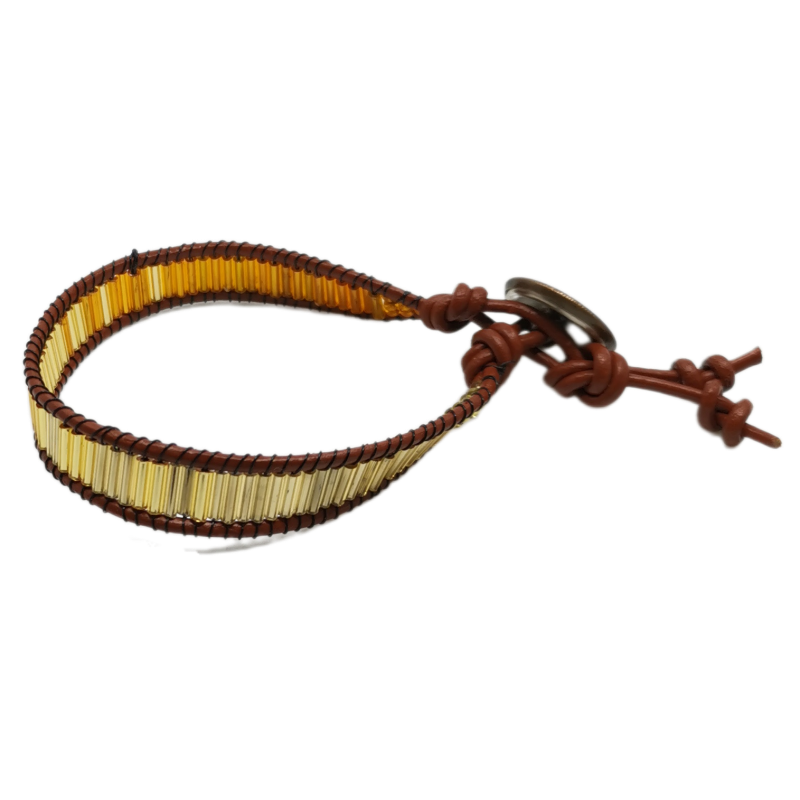 Náramek wrapový zlatý