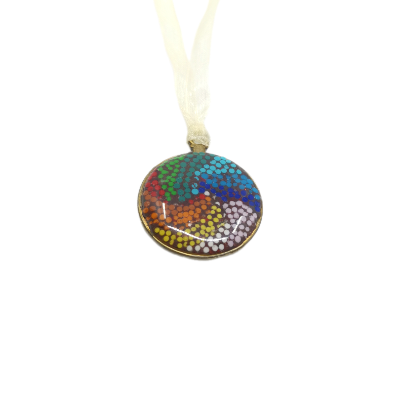 Přívěsek mikromozaika - duhový ornament