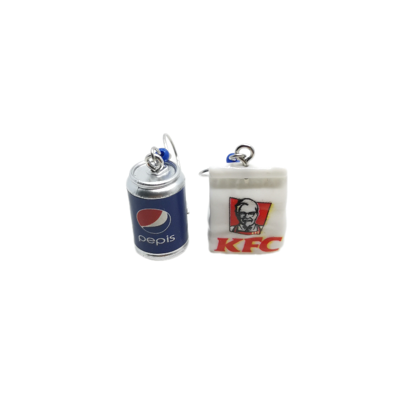 Náušnice pytlík KFC a Pepsi Cola