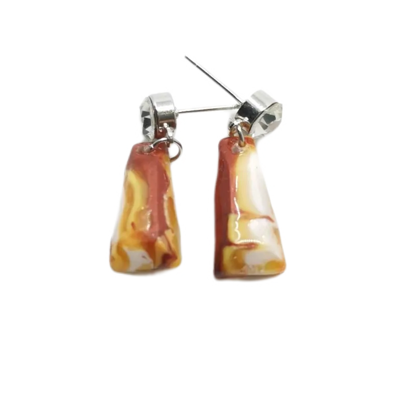 Náušnice inspirace achát oranžový 04