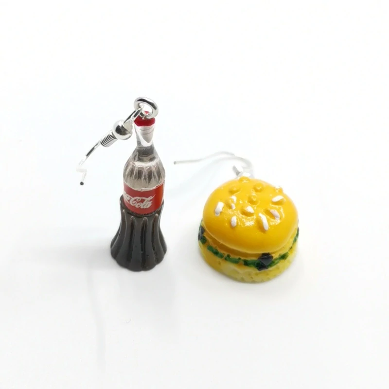 Náušnice hamburger a kola