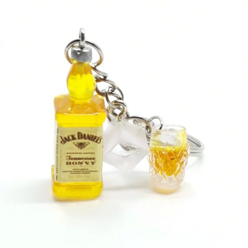 Přívěsek Jack Daniels se sklenicí a ledem žlutý