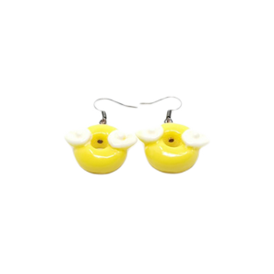 Náušnice donat žlutý