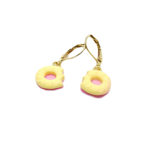 Náušnice donat žlutý malý