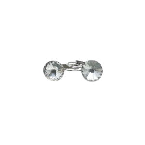 Náušnice krystaly Swarovski bílé zapínací malé