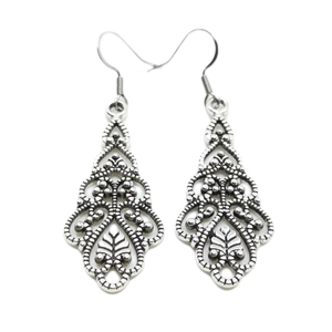 Náušnice kovové ornament stromeček