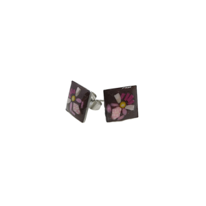 Náušnice květina - orchidej