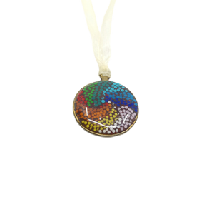 Přívěsek mikromozaika - duhový ornament