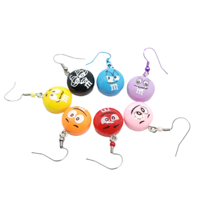 Náušnice bonbóny M&M