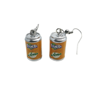 Náušnice plechovka fanta