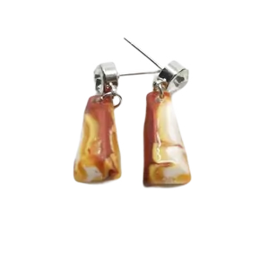 Náušnice inspirace achát oranžový 04