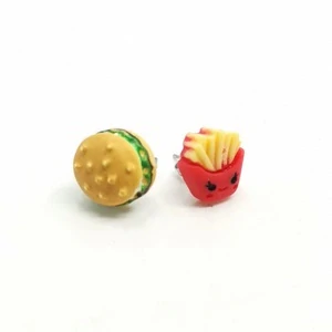Náušnice hranolky a hamburger malé