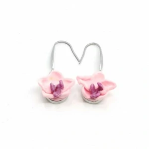 Náušnice orchidej růžová