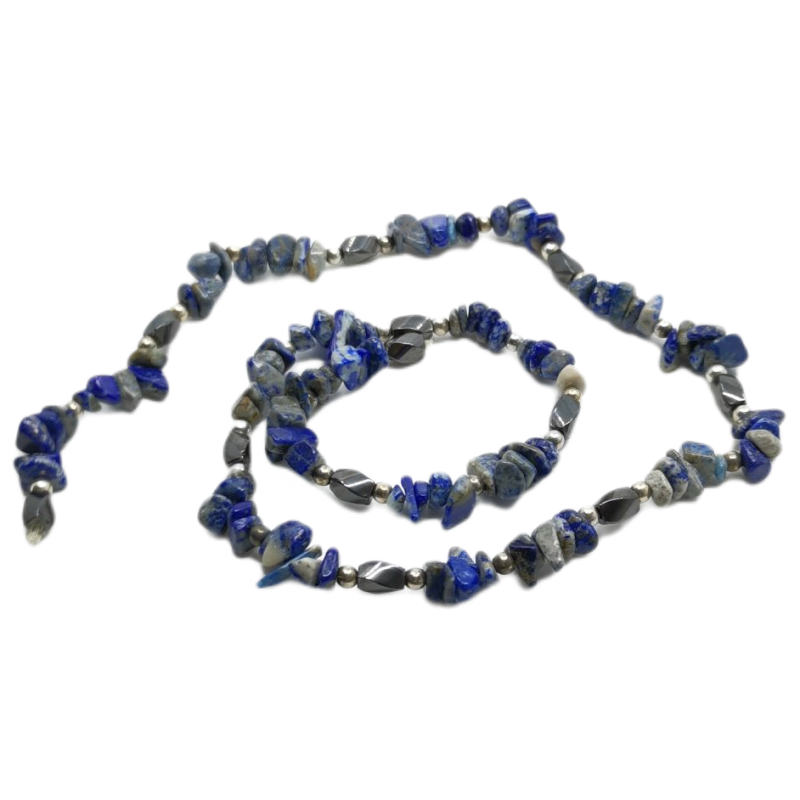 Náramek minerální kombinovaný s magnety - lazurit